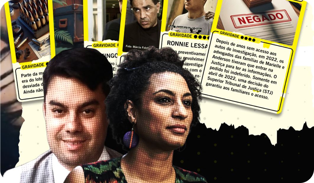 Detalle del arte de la campaña por justicia de Amnistía Internacional Brasil.