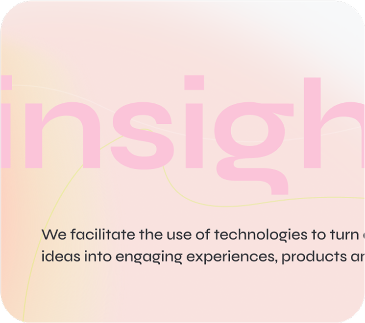 Sección 'insights' de Bolha.ag sobre un fondo degradado.
