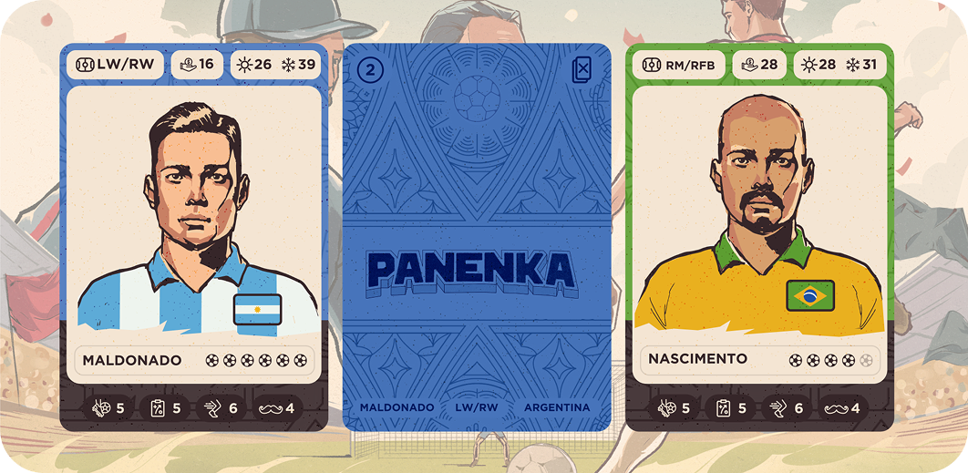 Detalle de la caja del juego de mesa Panenka.