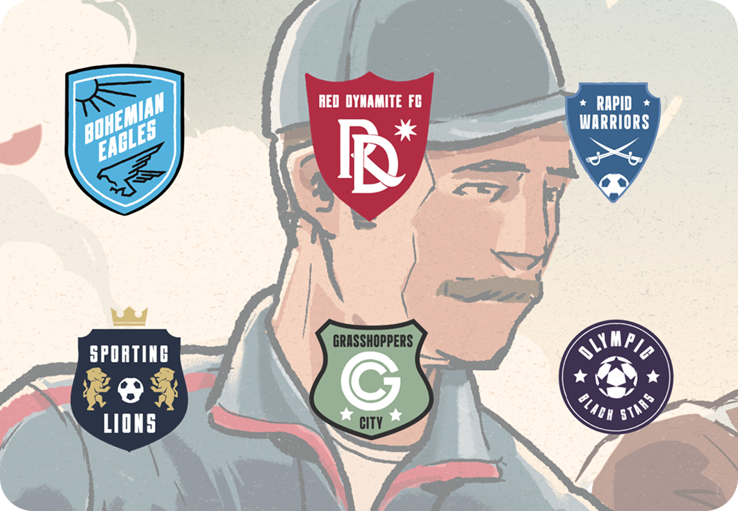 Detalle de la ilustración del juego de mesa Panenka.