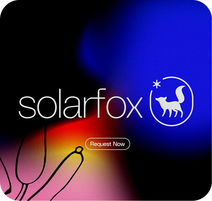 Detalle del flujo de onboarding de la app Solarfox.